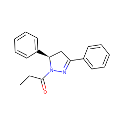 CCC(=O)N1N=C(c2ccccc2)C[C@@H]1c1ccccc1 ZINC000000324997