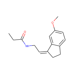 CCC(=O)NC/C=C1/CCc2ccc(OC)cc21 ZINC000013491250