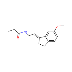 CCC(=O)NC/C=C1\CCc2ccc(OC)cc21 ZINC000013491249