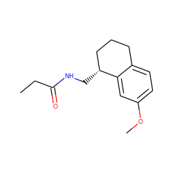 CCC(=O)NC[C@@H]1CCCc2ccc(OC)cc21 ZINC000026982107