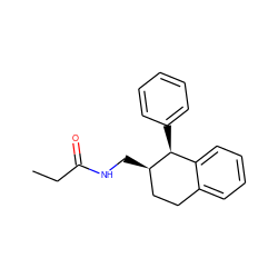 CCC(=O)NC[C@@H]1CCc2ccccc2[C@@H]1c1ccccc1 ZINC001772646634