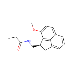 CCC(=O)NC[C@@H]1Cc2cccc3ccc(OC)c1c23 ZINC000013834452