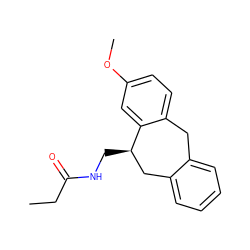 CCC(=O)NC[C@@H]1Cc2ccccc2Cc2ccc(OC)cc21 ZINC000013581646