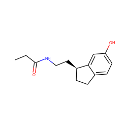 CCC(=O)NCC[C@@H]1CCc2ccc(O)cc21 ZINC000013491257