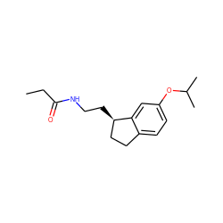 CCC(=O)NCC[C@@H]1CCc2ccc(OC(C)C)cc21 ZINC000013491263