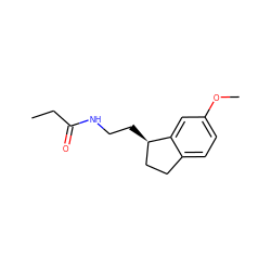 CCC(=O)NCC[C@@H]1CCc2ccc(OC)cc21 ZINC000003825731