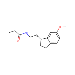 CCC(=O)NCC[C@H]1CCc2ccc(OC)cc21 ZINC000000021169