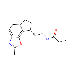 CCC(=O)NCC[C@H]1CCc2ccc3nc(C)oc3c21 ZINC000096174397