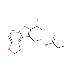 CCC(=O)NCCC1=C(C(C)C)Cc2ccc3c(c21)CCO3 ZINC000071316443