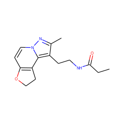 CCC(=O)NCCc1c(C)nn2ccc3c(c12)CCO3 ZINC000072107470