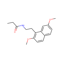 CCC(=O)NCCc1c(OC)ccc2ccc(OC)cc12 ZINC000013741578