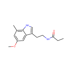 CCC(=O)NCCc1c[nH]c2c(C)cc(OC)cc12 ZINC000028815136