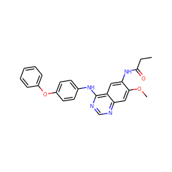 CCC(=O)Nc1cc2c(Nc3ccc(Oc4ccccc4)cc3)ncnc2cc1OC ZINC001772621111