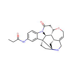 CCC(=O)Nc1ccc2c(c1)[C@@]13CCN4CC5=CCO[C@H]6CC(=O)N2[C@H]1[C@H]6[C@H]5C[C@H]43 ZINC000033865750