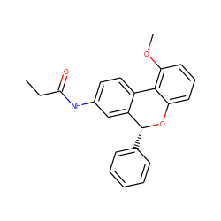 CCC(=O)Nc1ccc2c(c1)[C@@H](c1ccccc1)Oc1cccc(OC)c1-2 ZINC000026174980