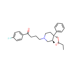 CCC(=O)O[C@@]1(c2ccccc2)CCN(CCCC(=O)c2ccc(F)cc2)C[C@@H]1C ZINC000005768418