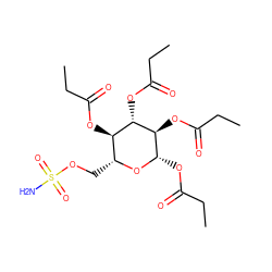 CCC(=O)O[C@@H]1O[C@H](COS(N)(=O)=O)[C@@H](OC(=O)CC)[C@H](OC(=O)CC)[C@H]1OC(=O)CC ZINC000066123060
