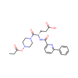 CCC(=O)ON1CCN(C(=O)[C@H](CCC(=O)O)NC(=O)c2cccc(-c3ccccc3)n2)CC1 ZINC000043060029