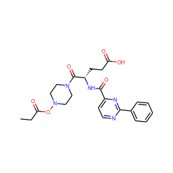 CCC(=O)ON1CCN(C(=O)[C@H](CCC(=O)O)NC(=O)c2ccnc(-c3ccccc3)n2)CC1 ZINC000043009773