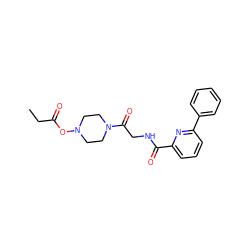 CCC(=O)ON1CCN(C(=O)CNC(=O)c2cccc(-c3ccccc3)n2)CC1 ZINC000043009575