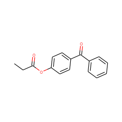 CCC(=O)Oc1ccc(C(=O)c2ccccc2)cc1 ZINC000026002844