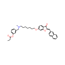 CCC(=O)Oc1cccc(CN(C)CCCCCCCOc2ccc3c(c2)O/C(=C\c2ccc4ccccc4c2)C3=O)c1 ZINC000028462750