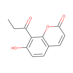 CCC(=O)c1c(O)ccc2ccc(=O)oc12 ZINC000064550060