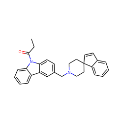 CCC(=O)n1c2ccccc2c2cc(CN3CCC4(C=Cc5ccccc54)CC3)ccc21 ZINC000034106109