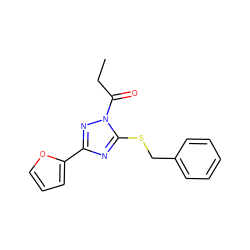 CCC(=O)n1nc(-c2ccco2)nc1SCc1ccccc1 ZINC000000618741