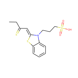 CCC(=S)/C=C1\Sc2ccccc2N1CCCS(=O)(=O)O ZINC000002913690