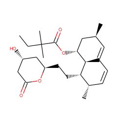 CCC(C)(C)C(=O)O[C@@H]1C[C@@H](C)C=C2C=C[C@H](C)[C@H](CC[C@@H]3C[C@@H](O)CC(=O)O3)[C@H]21 ZINC000003996029