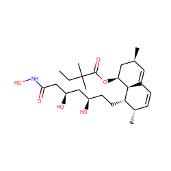 CCC(C)(C)C(=O)O[C@H]1C[C@@H](C)C=C2C=C[C@H](C)[C@H](CC[C@@H](O)C[C@@H](O)CC(=O)NO)[C@H]21 ZINC000095603935