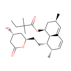 CCC(C)(C)C(=O)O[C@H]1C[C@@H](C)C=C2C=C[C@H](C)[C@H](CC[C@@H]3C[C@@H](O)CC(=O)O3)[C@H]21 ZINC000003780893