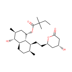 CCC(C)(C)C(=O)O[C@H]1C[C@H](C)[C@@H](O)[C@@H]2CC[C@H](C)[C@H](CC[C@@H]3C[C@@H](O)CC(=O)O3)[C@@H]12 ZINC000003926295
