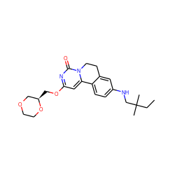 CCC(C)(C)CNc1ccc2c(c1)CCn1c-2cc(OC[C@@H]2COCCO2)nc1=O ZINC000143013316