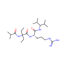 CCC(CC)(NC(=O)C(C)C)C(=O)N[C@@H](CCCNC(=N)N)C(=O)NC(C(C)C)C(C)C ZINC000149778173