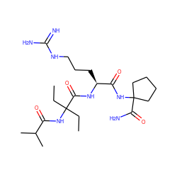 CCC(CC)(NC(=O)C(C)C)C(=O)N[C@@H](CCCNC(=N)N)C(=O)NC1(C(N)=O)CCCC1 ZINC000149764661