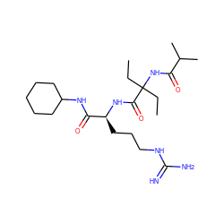 CCC(CC)(NC(=O)C(C)C)C(=O)N[C@@H](CCCNC(=N)N)C(=O)NC1CCCCC1 ZINC000149772363