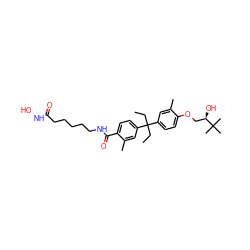 CCC(CC)(c1ccc(OC[C@@H](O)C(C)(C)C)c(C)c1)c1ccc(C(=O)NCCCCCC(=O)NO)c(C)c1 ZINC000148374301