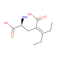 CCC(CC)=C(C[C@H](N)C(=O)O)C(=O)O ZINC000001548992