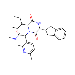 CCC(CC)[C@@H]1C(=O)N[C@H](C2Cc3ccccc3C2)C(=O)N1[C@@H](C(=O)NC)c1ccc(C)nc1C ZINC000038256069