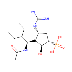 CCC(CC)[C@H](NC(C)=O)[C@@H]1[C@H](O)[C@@H](P(=O)(O)O)C[C@H]1NC(=N)N ZINC000653866622