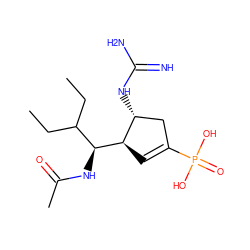 CCC(CC)[C@H](NC(C)=O)[C@@H]1C=C(P(=O)(O)O)C[C@H]1NC(=N)N ZINC000653866665