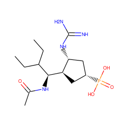 CCC(CC)[C@H](NC(C)=O)[C@@H]1C[C@@H](P(=O)(O)O)C[C@H]1NC(=N)N ZINC000653870724