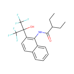 CCC(CC)C(=O)Nc1c(C(O)(C(F)(F)F)C(F)(F)F)ccc2ccccc12 ZINC000013489789