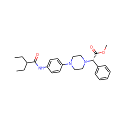 CCC(CC)C(=O)Nc1ccc(N2CCN([C@H](C(=O)OC)c3ccccc3)CC2)cc1 ZINC000072177450