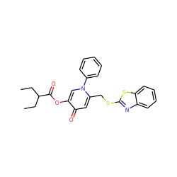 CCC(CC)C(=O)Oc1cn(-c2ccccc2)c(CSc2nc3ccccc3s2)cc1=O ZINC000103240483