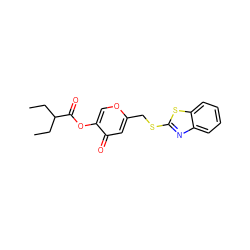 CCC(CC)C(=O)Oc1coc(CSc2nc3ccccc3s2)cc1=O ZINC000103240115