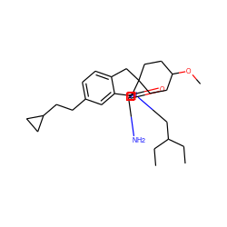 CCC(CC)CN1C(=O)[C@]2(N=C1N)c1cc(CCC3CC3)ccc1CC21CCC(OC)CC1 ZINC000201271013