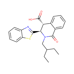 CCC(CC)CN1C(=O)c2ccccc2[C@@H](C(=O)O)[C@@H]1c1nc2ccccc2s1 ZINC000040412649